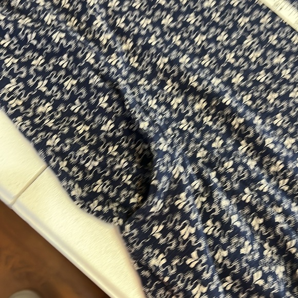 Fat Face Sz 12 Simone Jersey Wave Dot Dress Blue - Picture 8 of 13